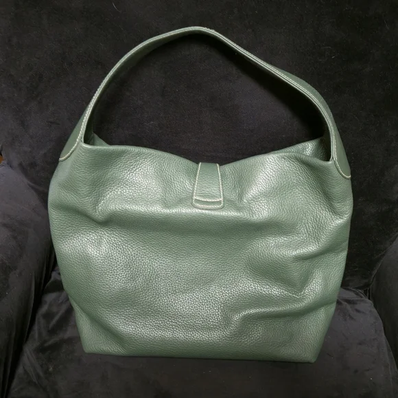 NEW WITHOUT TAGS Dooney & Bourke Green Leather Hobo Bag - Picture 5 of 8